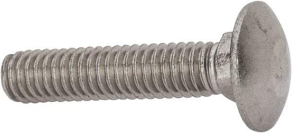 Value Collection - 5/16-18 UNC 1-1/2" Length Under Head, Standard Square Neck, Carriage Bolt - 18-8 Stainless Steel, Uncoated - Makers Industrial Supply