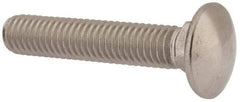 Value Collection - 3/8-16 UNC 2" Length Under Head, Standard Square Neck, Carriage Bolt - 18-8 Stainless Steel, Uncoated - Makers Industrial Supply