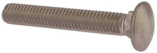 Value Collection - 3/8-16 UNC 2-1/2" Length Under Head, Standard Square Neck, Carriage Bolt - 18-8 Stainless Steel, Uncoated - Makers Industrial Supply