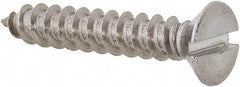 Value Collection - #14 Flat Head Slotted Sheet Metal Screw - Stainless Steel, 1-1/2" OAL, Grade 18-8 - Makers Industrial Supply