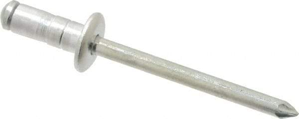 RivetKing - Size 62-64 Dome Head Aluminum Multi Grip Blind Rivet - Steel Mandrel, 0.062" to 1/4" Grip, 3/8" Head Diam, 0.192" to 0.196" Hole Diam, 0.519" Length Under Head, 3/16" Body Diam - Makers Industrial Supply