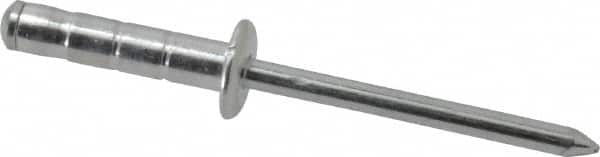 RivetKing - Size 66-69 Dome Head Aluminum Multi Grip Blind Rivet - Steel Mandrel, 0.275" to 0.598" Grip, 3/8" Head Diam, 0.192" to 0.196" Hole Diam, 7/8" Length Under Head, 3/16" Body Diam - Makers Industrial Supply