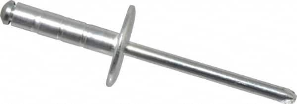 RivetKing - Size 66-69 Large Flange Dome Head Aluminum Multi Grip Blind Rivet - Steel Mandrel, 0.275" to 0.598" Grip, 0.612" Head Diam, 0.192" to 0.196" Hole Diam, 7/8" Length Under Head, 3/16" Body Diam - Makers Industrial Supply