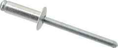 RivetKing - Size 66 Dome Head Aluminum Open End Blind Rivet - Steel Mandrel, 0.251" to 3/8" Grip, 3/8" Head Diam, 0.192" to 0.196" Hole Diam, 0.575" Length Under Head, 3/16" Body Diam - Makers Industrial Supply