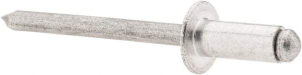 RivetKing - Size 64 Dome Head Aluminum Open End Blind Rivet - Aluminum Mandrel, 0.188" to 1/4" Grip, 3/8" Head Diam, 0.192" to 0.198" Hole Diam, 0.45" Length Under Head, 3/16" Body Diam - Makers Industrial Supply