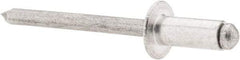 RivetKing - Size 64 Dome Head Aluminum Open End Blind Rivet - Aluminum Mandrel, 0.188" to 1/4" Grip, 3/8" Head Diam, 0.192" to 0.198" Hole Diam, 0.45" Length Under Head, 3/16" Body Diam - Makers Industrial Supply