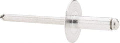 RivetKing - Size 66 Large Flange Dome Head Aluminum Open End Blind Rivet - Aluminum Mandrel, 0.251" to 3/8" Grip, 5/8" Head Diam, 0.192" to 0.196" Hole Diam, 0.575" Length Under Head, 3/16" Body Diam - Makers Industrial Supply