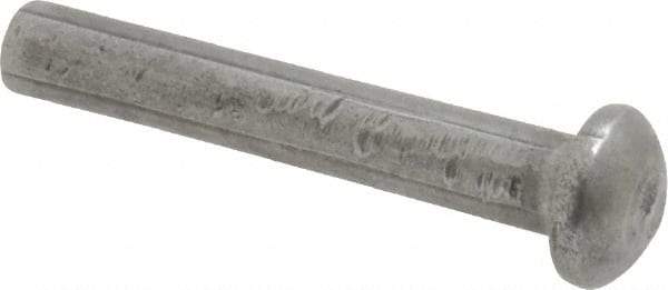 RivetKing - 1/8" Body Diam, Round Uncoated Steel Solid Rivet - 3/4" Length Under Head - Makers Industrial Supply