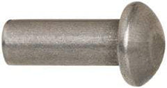 RivetKing - 3/16" Body Diam, Round Steel Solid Rivet - 1/2" Length Under Head - Makers Industrial Supply