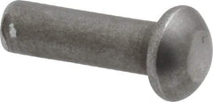 RivetKing - 3/16" Body Diam, Round Steel Solid Rivet - 5/8" Length Under Head - Makers Industrial Supply