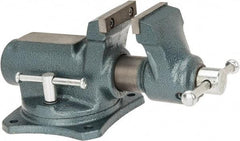 Wilton - 2-1/2" Jaw Width, 2-1/8" Opening Capacity, 1-3/4" Throat Depth, Steel Swivel Bench Vise - Bolt Down Base Attachment, 9.4" Long x 5.7" Wide x 4.9" High - Makers Industrial Supply