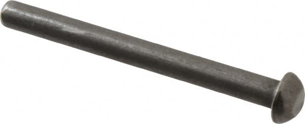 RivetKing - 3/16" Body Diam, Round Uncoated Steel Solid Rivet - 2" Length Under Head, 90° Countersunk Head Angle - Makers Industrial Supply