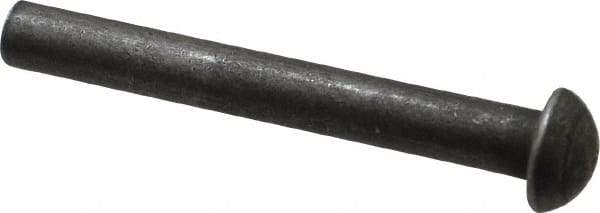 RivetKing - 1/4" Body Diam, Round Uncoated Steel Solid Rivet - 2" Length Under Head - Makers Industrial Supply