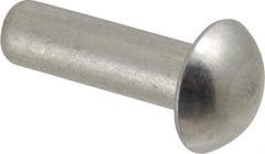 RivetKing - 3/16" Body Diam, Round Aluminum Solid Rivet - 5/8" Length Under Head, Grade 1100F - Makers Industrial Supply