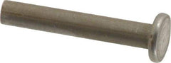 RivetKing - 1/8" Body Diam, Flat Uncoated Steel Solid Rivet - 3/4" Length Under Head - Makers Industrial Supply