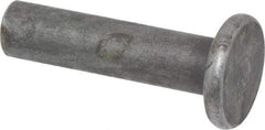 RivetKing - 1/4" Body Diam, Flat Steel Solid Rivet - 1" Length Under Head - Makers Industrial Supply