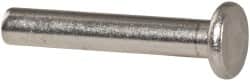 RivetKing - 1/8" Body Diam, Flat Uncoated Aluminum Solid Rivet - 3/4" Length Under Head, Grade 1100F - Makers Industrial Supply