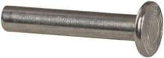 RivetKing - 3/16" Body Diam, Flat Aluminum Solid Rivet - 1" Length Under Head, Grade 1100F - Makers Industrial Supply