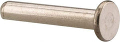 RivetKing - 1/8" Body Diam, Flat Stainless Steel Solid Rivet - 3/4" Length Under Head, Grade 18-8 - Makers Industrial Supply