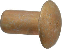 RivetKing - 3/16" Body Diam, Universal Aluminum Solid Rivet - 3/8" Length Under Head, Grade 1100F - Makers Industrial Supply