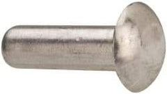 RivetKing - 3/16" Body Diam, Universal Aluminum Solid Rivet - 5/8" Length Under Head, Grade 1100F - Makers Industrial Supply