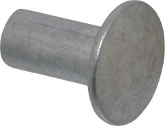 RivetKing - 1/4" Body Diam, Universal Uncoated Aluminum Solid Rivet - 1/2" Length Under Head, Grade 1100F - Makers Industrial Supply