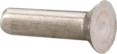 RivetKing - 1/8" Body Diam, Countersunk Uncoated Aluminum Solid Rivet - 1/2" Length Under Head, Grade 1100F, 78° Countersunk Head Angle - Makers Industrial Supply