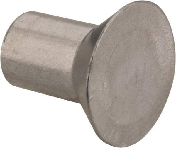 RivetKing - 3/16" Body Diam, Countersunk Aluminum Solid Rivet - 5/16" Length Under Head, Grade 1100F, 78° Countersunk Head Angle - Makers Industrial Supply