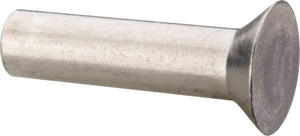 RivetKing - 3/16" Body Diam, Countersunk Aluminum Solid Rivet - 3/4" Length Under Head, Grade 1100F, 78° Countersunk Head Angle - Makers Industrial Supply