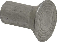 RivetKing - 1/4" Body Diam, Countersunk Uncoated Aluminum Solid Rivet - 1/2" Length Under Head, Grade 1100F, 78° Countersunk Head Angle - Makers Industrial Supply