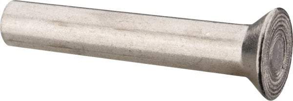 RivetKing - 1/4" Body Diam, Countersunk Uncoated Aluminum Solid Rivet - 1-1/2" Length Under Head, Grade 1100F, 78° Countersunk Head Angle - Makers Industrial Supply