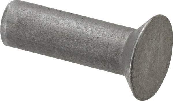 RivetKing - 3/16" Body Diam, Countersunk Uncoated Steel Solid Rivet - 5/8" Length Under Head, 90° Countersunk Head Angle - Makers Industrial Supply