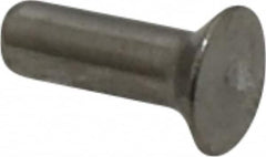 RivetKing - 1/8" Body Diam, Countersunk Uncoated Stainless Steel Solid Rivet - 3/8" Length Under Head, Grade 18-8, 90° Countersunk Head Angle - Makers Industrial Supply