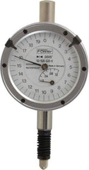 Fowler - 1/8" Range, 0-20-0 Dial Reading, 0.0005" Graduation Dial Drop Indicator - Revolution Counter - Makers Industrial Supply