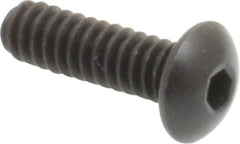 Holo-Krome - #4-40 UNC Hex Socket Drive, Button Screw - Alloy Steel, Black Oxide Finish, Fully Threaded, 3/8" Length Under Head - Makers Industrial Supply