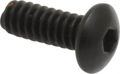 Holo-Krome - #6-32 UNC Hex Socket Drive, Button Screw - Alloy Steel, Black Oxide Finish, Fully Threaded, 3/8" Length Under Head - Makers Industrial Supply