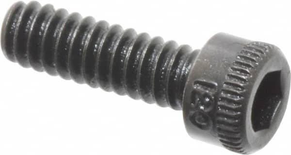 Made in USA - #4-40 UNC Hex Socket Drive, Socket Cap Screw - Alloy Steel, Black Oxide Finish, Fully Threaded, 3/8" Length Under Head - Makers Industrial Supply