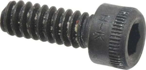 Made in USA - #6-32 UNC Hex Socket Drive, Socket Cap Screw - Alloy Steel, Black Oxide Finish, Fully Threaded, 3/8" Length Under Head - Makers Industrial Supply