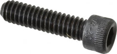 Made in USA - 1/4-20 UNC Hex Socket Drive, Socket Cap Screw - Alloy Steel, Black Oxide Finish, Fully Threaded, 1" Length Under Head - Makers Industrial Supply