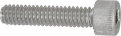 Holo-Krome - #8-32 UNC Hex Socket Drive, Socket Cap Screw - Grade 18-8 Stainless Steel, Passivated Finish, Fully Threaded, 3/4" Length Under Head - Makers Industrial Supply