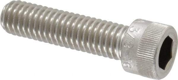 Holo-Krome - 3/8-16 UNC Hex Socket Drive, Socket Cap Screw - Grade 18-8 Stainless Steel, Passivated Finish, Fully Threaded, 1-1/2" Length Under Head - Makers Industrial Supply