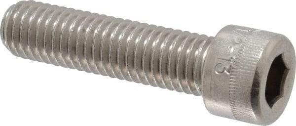 Holo-Krome - 1/2-13 UNC Hex Socket Drive, Socket Cap Screw - Grade 18-8 Stainless Steel, Passivated Finish, Fully Threaded, 2" Length Under Head - Makers Industrial Supply