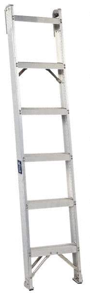 Louisville - 10 Steps, 10' High, Type IA Rating, Aluminum Shelf Ladder - 300 Lb Capacity, 15-1/4" Base Width - Makers Industrial Supply