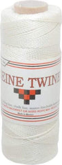 Value Collection - 0.058 Inch Diameter, Seine Twine Spool - 180 Lbs. Breaking Strength, White, 1,100 Ft. per Lb. - Makers Industrial Supply