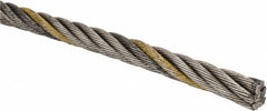 Lift-All - 1/2" Diam, Hoisting Wire Rope - 26,600 Lb Breaking Strength, Material Grade Plow, 6 x 19 IWRC - Makers Industrial Supply