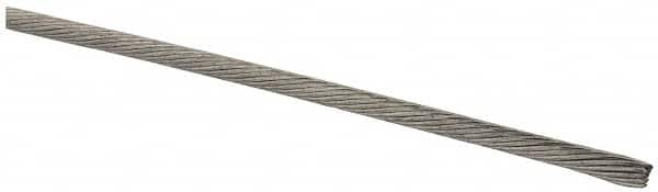 Value Collection - 1/16" Diam, Aircraft Cable Wire - 510 Lb Breaking Strength, 1 x 19 Single Strand - Makers Industrial Supply