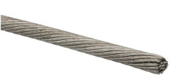 Value Collection - 1/8" Diam, Aircraft Cable Wire - 2,100 Lb Breaking Strength, 1 x 19 Single Strand - Makers Industrial Supply