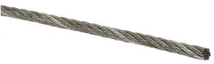 Lift-All - 1/16" Diam, Aircraft Cable Wire - 480 Lb Breaking Strength, 7 x 7 Strand Core - Makers Industrial Supply