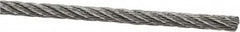 Lift-All - 1/8" Diam, Aircraft Cable Wire - 1,700 Lb Breaking Strength, 7 x 7 Strand Core - Makers Industrial Supply