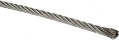 Lift-All - 1/4 Inch Diameter Aircraft Cable Wire - 7,000 Lbs. Breaking Strength, 7 x 19 Strand Core - Makers Industrial Supply